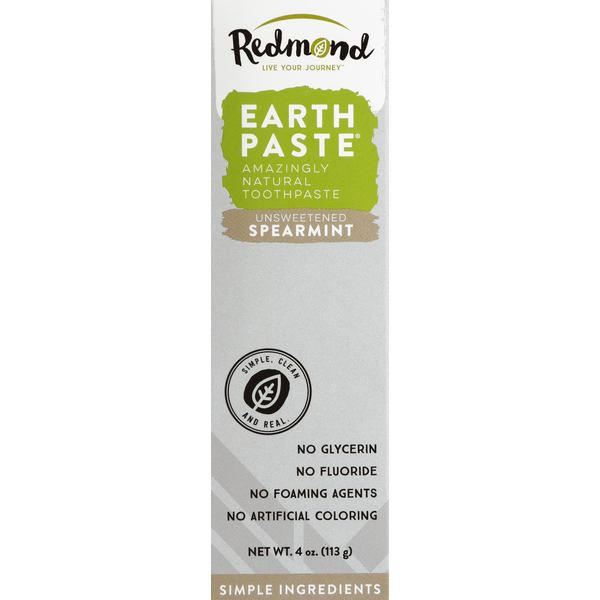 Oral Hygiene Redmond Toothpaste, Unsweetened Spearmint hero