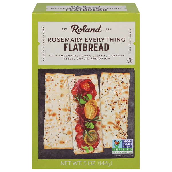 Roland Foods Flatbread, Rosemary Everything hero