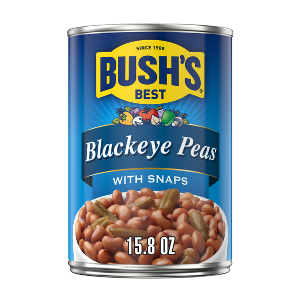 Canned Meals & Beans Bush's Best Blackeye Peas with Snaps hero