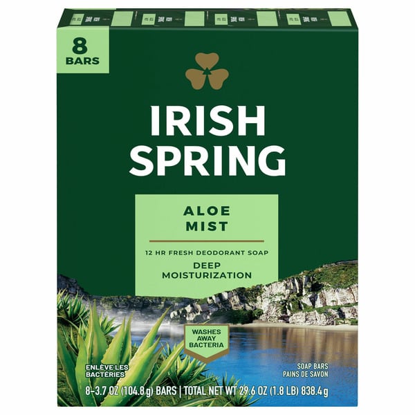 Body Lotions & Soap Irish Spring Men's Bar Soap, Aloe Mist hero