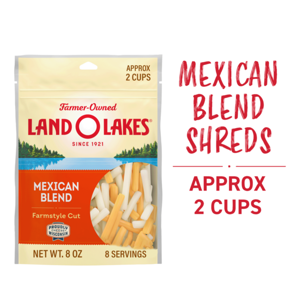 Packaged Cheese Land O Lakes Mexican Blend Cheese Farmstyle Shreds hero