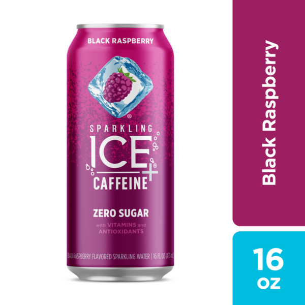 Water, Seltzer & Sparkling Water Sparkling Ice® +Caffeine Black Raspberry Plus Caffeine Sparkling Water hero