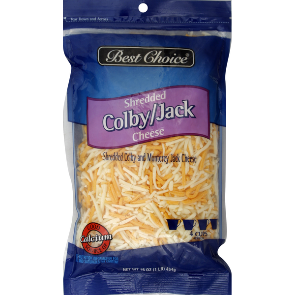 Packaged Cheese Best Choice Shredded Cheese, Colby/Jack hero