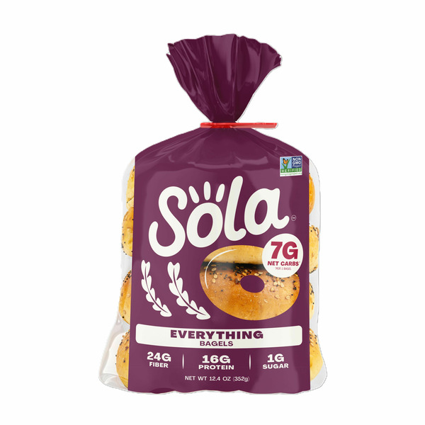 SOLA Everything Bagels, High Protein, Zero Added Sugar hero