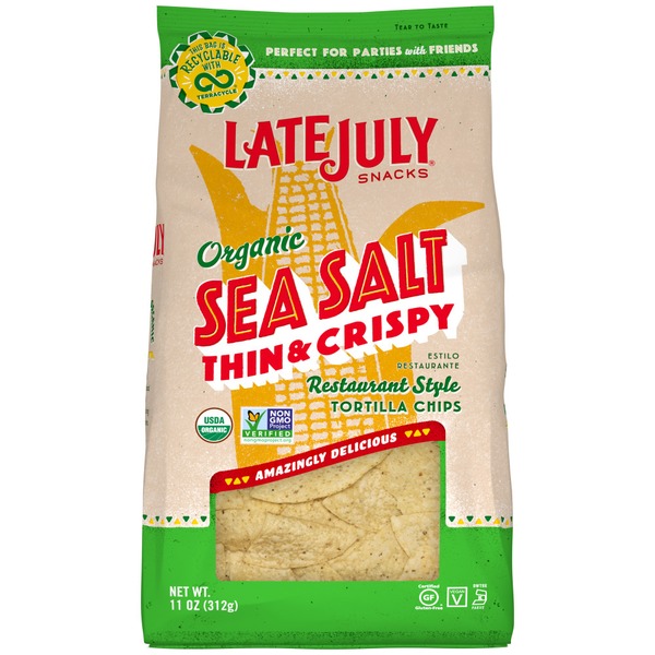 Chips & Pretzels Late July Sea Salt Thin & Crispy Tortilla Chips hero