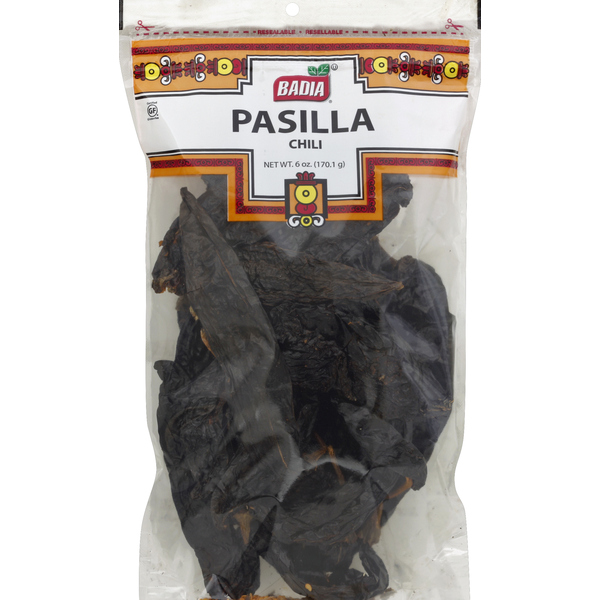 Mexican/Hispanic/Latino Foods Badia Spices Chili, Pasilla hero