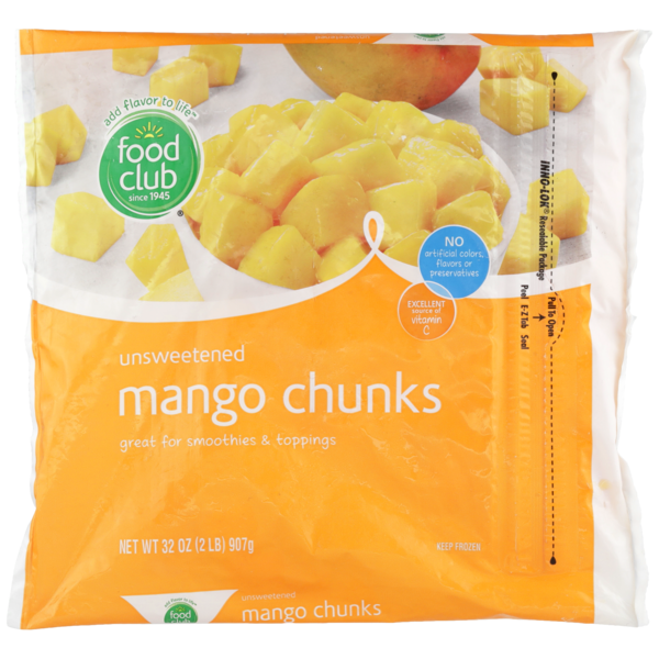 Frozen Produce Food Club Unsweetened Mango Chunks hero