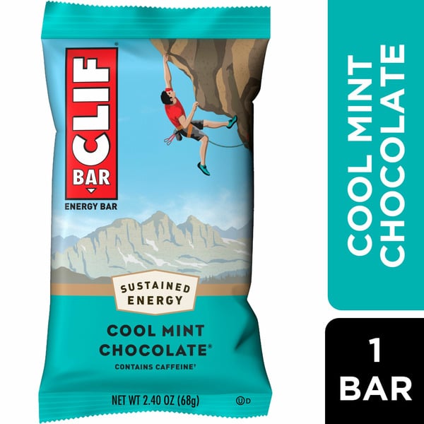 Energy & Granola Bars CLIF BAR Cool Mint Chocolate With Caffeine Energy Bar hero