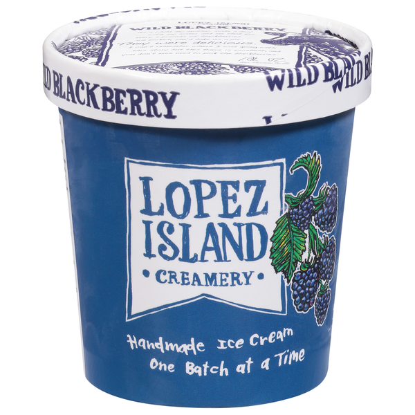 Ice Cream & Ice Lopez Island Creamery Ice Cream, Wild Blackberry, Handmade hero