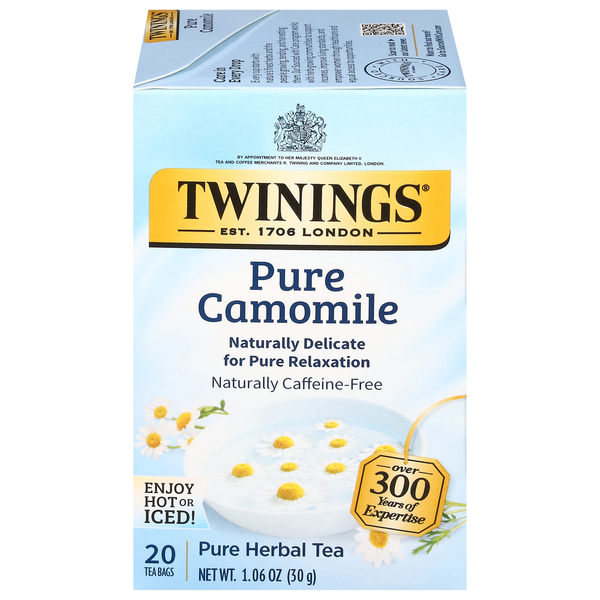 Tea and Lemonade Twinings Herbal Tea, Pure Camomile, Bags hero