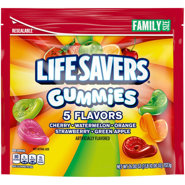 Mint & Gum Life Savers 5 Flavors Gummy Candy Family Size hero