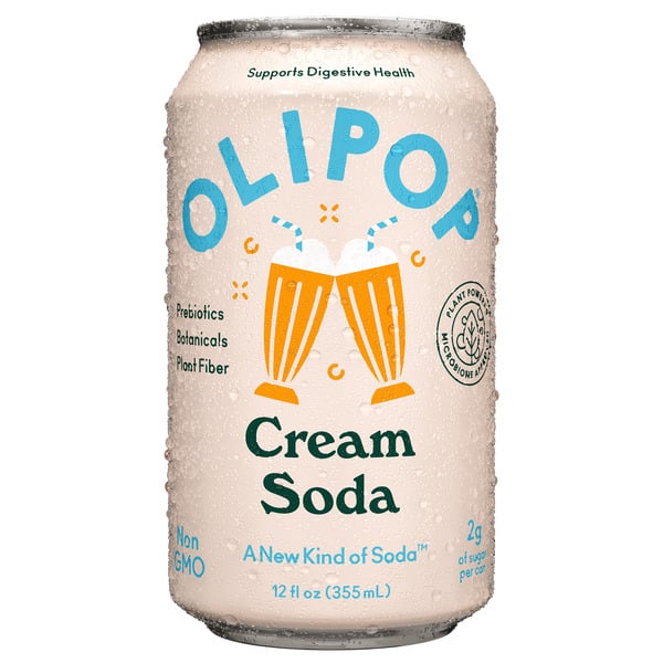 Refrigerated Deli OLIPOP Prebiotic Soda, Cream Soda hero