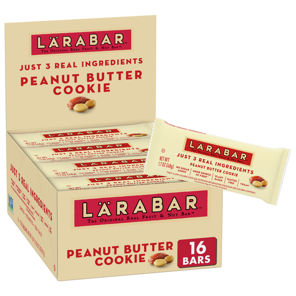 Energy & Granola Bars LÄRABAR Peanut Butter Cookie, Gluten Free Vegan Fruit & Nut Bars hero