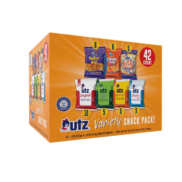 Chips & Pretzels Utz Jumbo Snack Pack hero