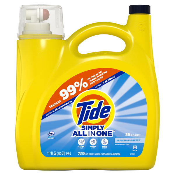 Laundry Tide Simply Liquid Laundry Detergent, Refreshing Breeze hero