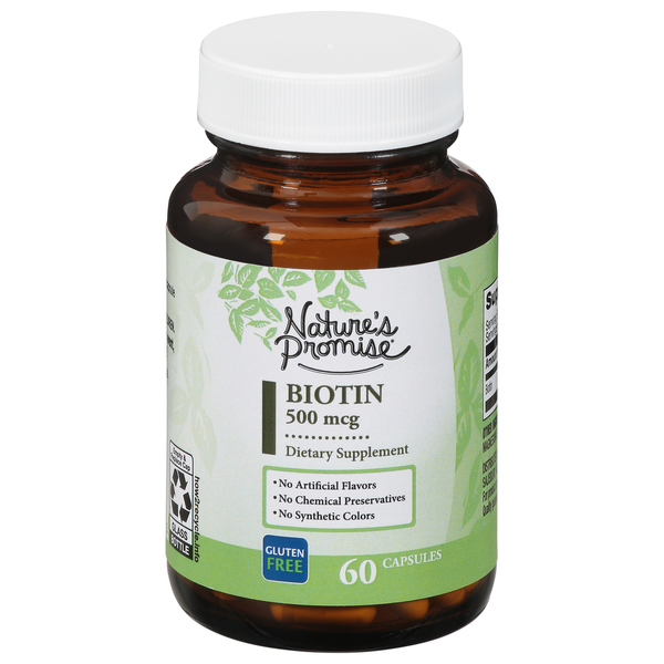 Vitamins & Supplements Nature's Promise Free From Biotin 500 MCG hero