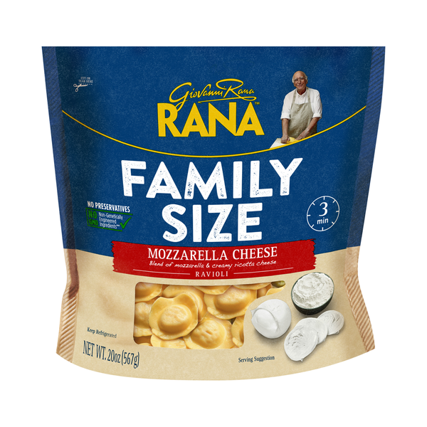 Fresh Pasta (Refrigerated) Rana Family Size Mozzarella Cheese Ravioli hero