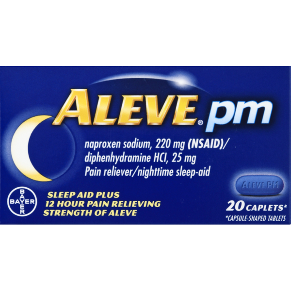 First Aid Aleve Sleep Aid Plus, Caplets, PM hero