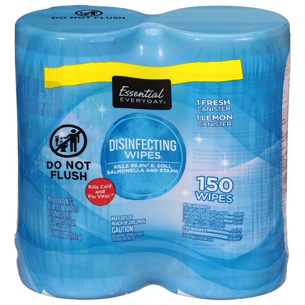 Cleaning Products Essential Everyday Disinfecting Wipes, Fresh & Lemon hero