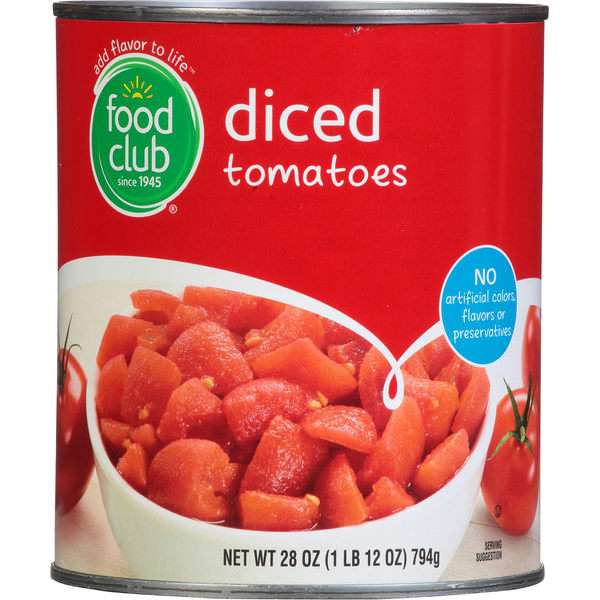 Canned & Jarred Vegetables Food Club Tomatoes, Diced hero