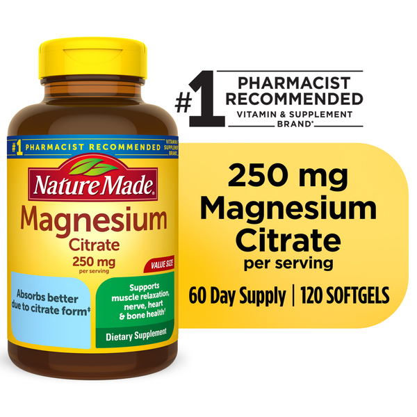 Nature Made Magnesium Citrate 250 mg Softgels hero