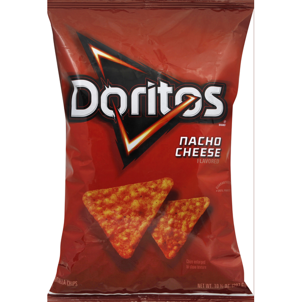 Chips & Pretzels Doritos Tortilla Chips, Nacho Cheese Flavored hero