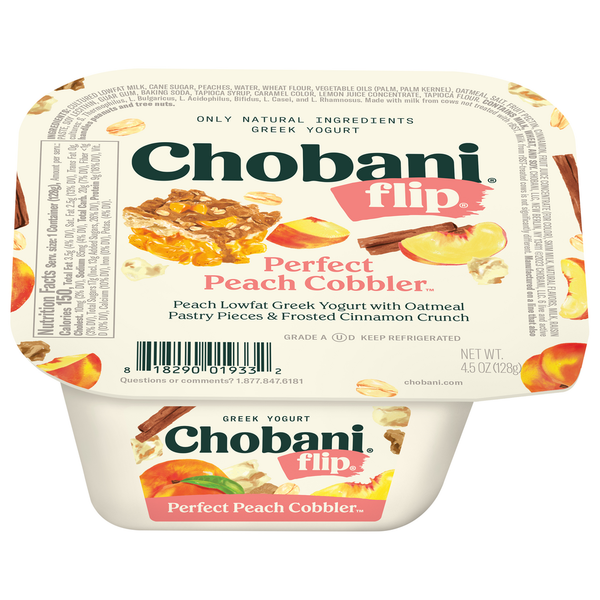 Yogurt Chobani Yogurt, Greek, Perfect Peach Cobbler hero