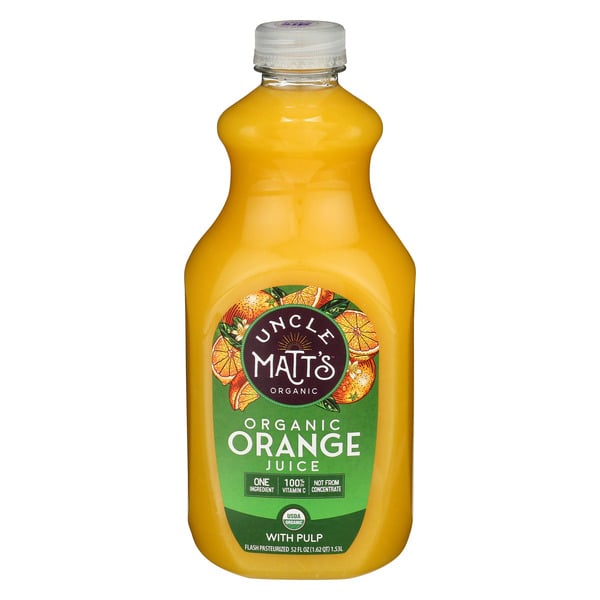 Refrigerated Uncle Matt's Organic Orange Juice with Pulp hero