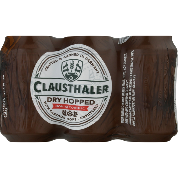 Beers & Coolers Clausthaler Beer, Dry Hopped, Non-Alcoholic, 6 Pack hero