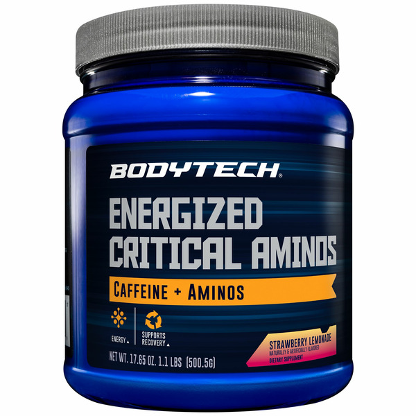 BodyTech Strawberry Lemonade Energy Critical Aminos Powder hero