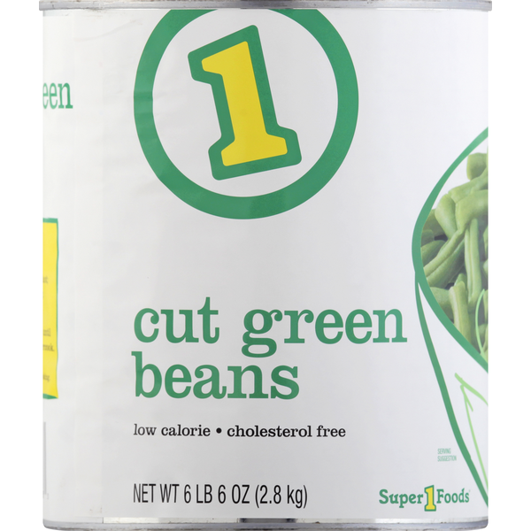 Canned & Jarred Vegetables Super 1 Foods Green Beans, Cut hero