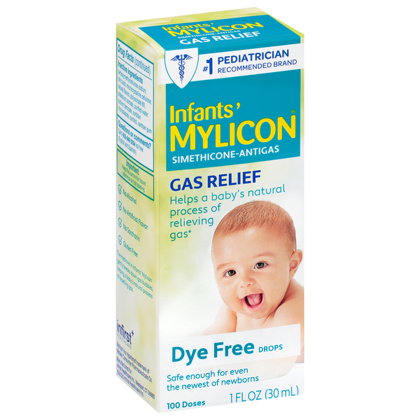 Baby First Aid & Vitamins Mylicon Infants' Gas Relief Drops, Dye Free Formula hero