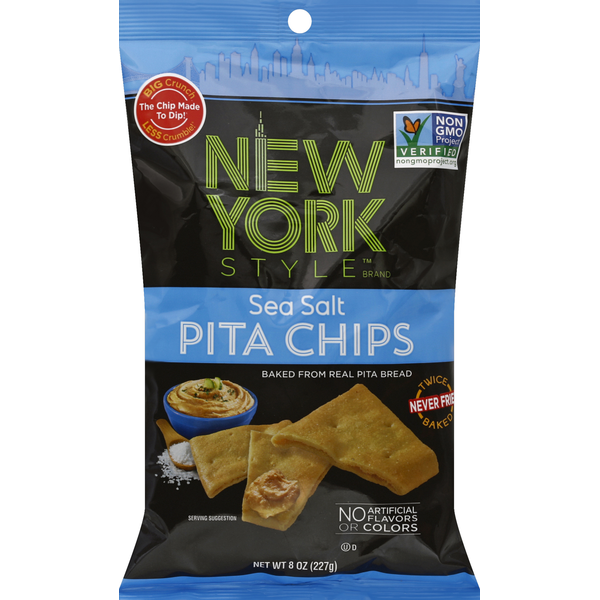 Chips & Pretzels New York Style Pita Chips, Sea Salt hero