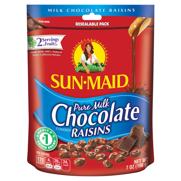 Nuts, Seeds & Dried Fruit Sun-Maid Raisins, Pure Milk Chocolate Covered hero