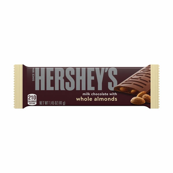 Candy, Chocolate & Gum Hershey's Milk Chocolate with Whole Almonds Full Size Candy hero