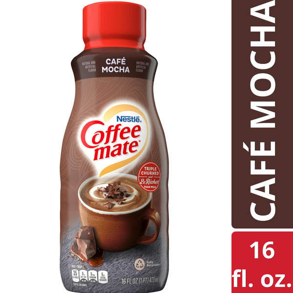 Cream Coffee mate Nestle Cafe Mocha Liquid Coffee Creamer hero