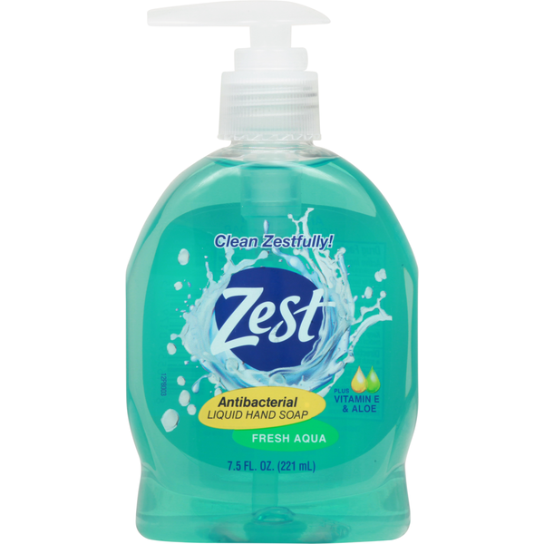 Body Lotions & Soap Zest Liquid Hand Soap, Fresh Aqua, Antibacterial hero