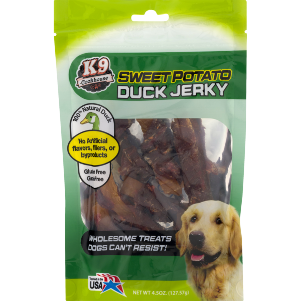 Dog Food & Care K9 Cookhouse Duck Jerky, Sweet Potato hero