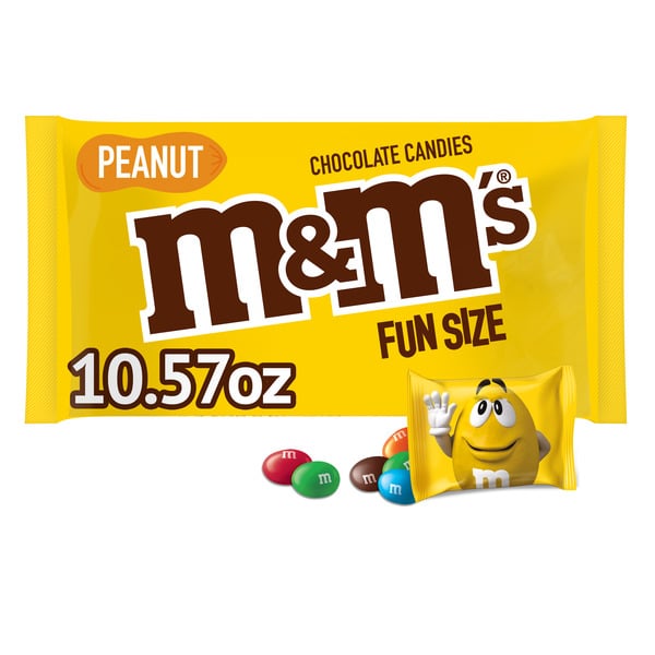 Candy & Chocolate M&M's Fun Size Peanut Milk Chocolate Halloween Candy hero