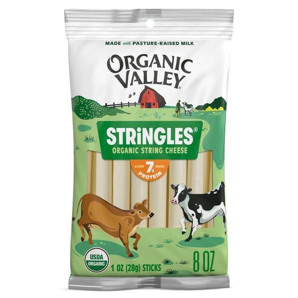 Chips & Pretzels Organic Valley® Stringles Organic Mozzarella Cheese Sticks hero