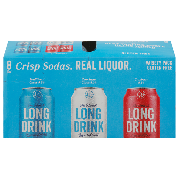 Cocktail Mixes Long Drink Sodas, Crisp, Variety Pack hero