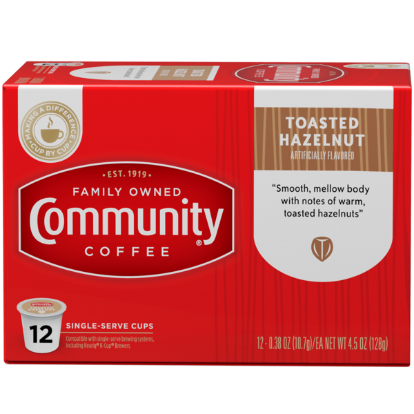 Coffee Community Coffee Toasted Hazelnut Coffee Single Serve Cups hero