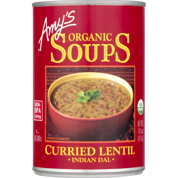 Soup, Broth & Bouillon Amy's Kitchen Curried Lentil Soup hero