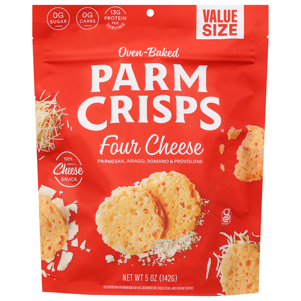 Crackers ParmCrisps Cheese Snack, Four Cheese, Oven-Baked, Value Size hero