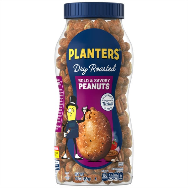 Nuts, Seeds & Dried Fruit Planters Bold & Savory Dry Roasted Peanuts hero