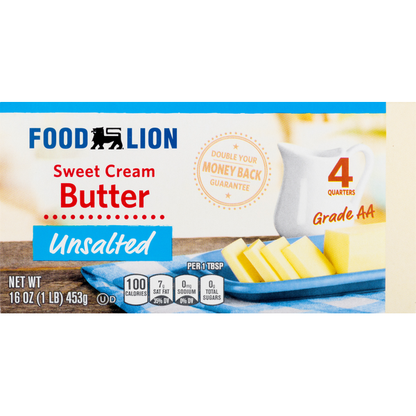 Butter Food Lion Butter, Sweet Cream, Unsalted hero