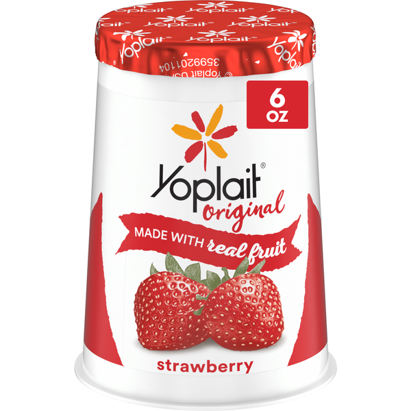 Yogurt Yoplait Original Low Fat Strawberry Yogurt Cup hero