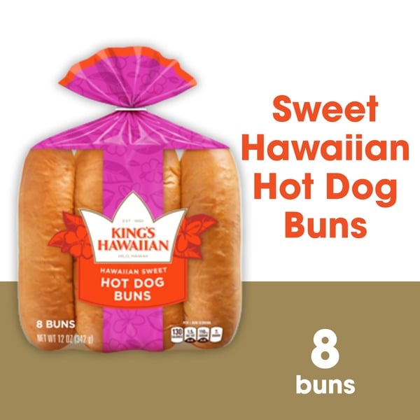 Buns & Rolls King's Hawaiian Sweet Hot Dog Buns hero