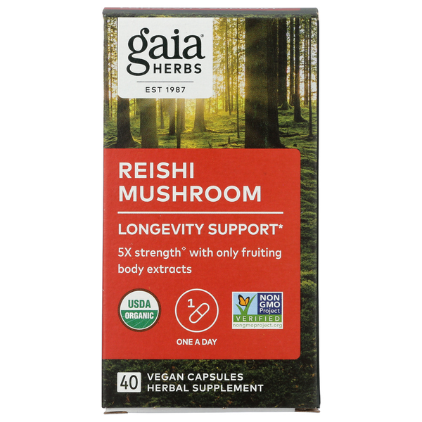 Mushrooms, Herbs & Tinctures Gaia Herbs Reishi Mushroom hero