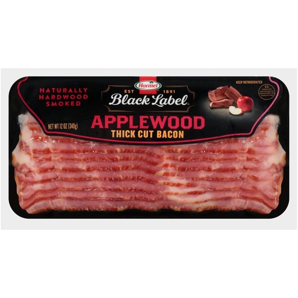 Bacon & Breakfast Meat Hormel Black Label Applewood Smoked Thick Cut Bacon hero